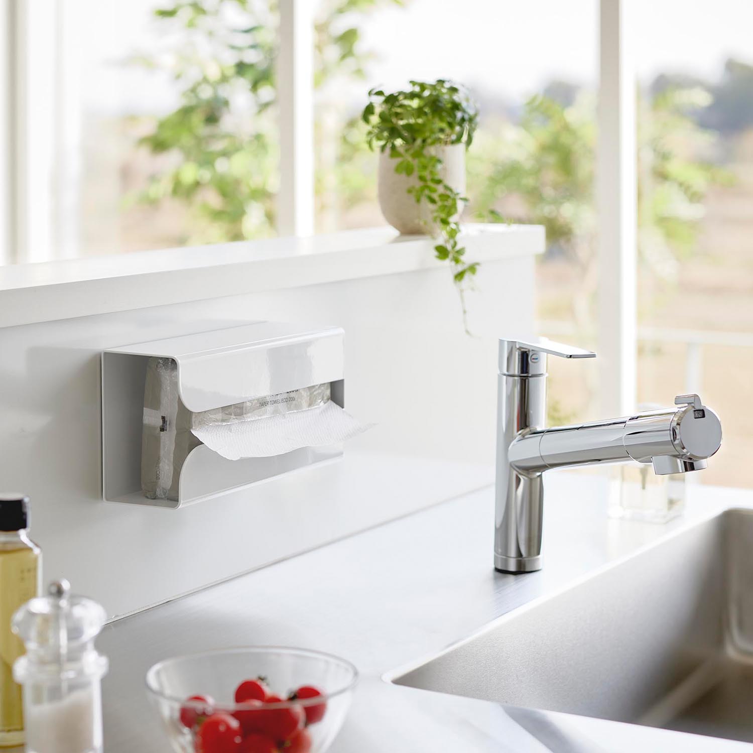 Tower Magnetic Plastic Bag And Paper Towel Holder