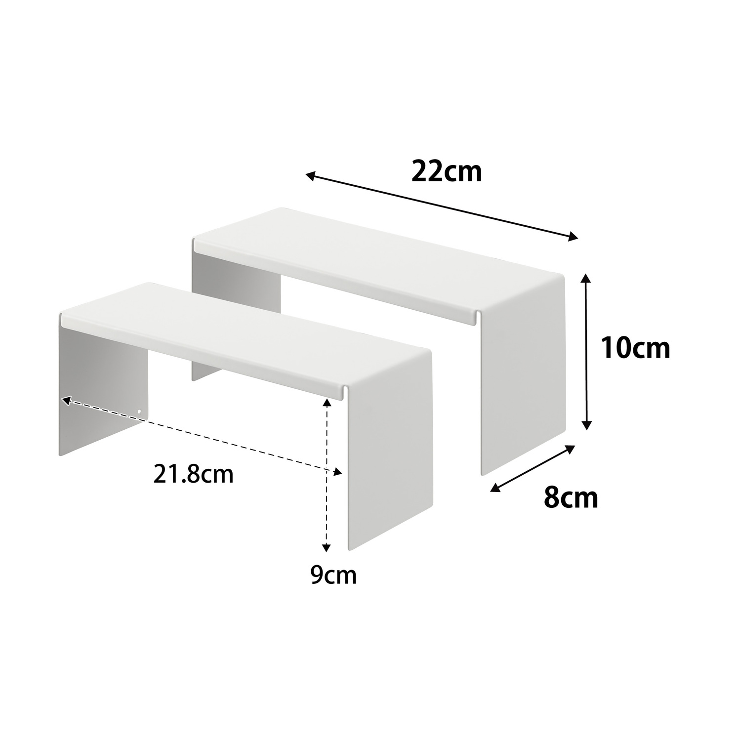 Tower Bathroom Mirror Storage Rack (2-Set) Size Spec