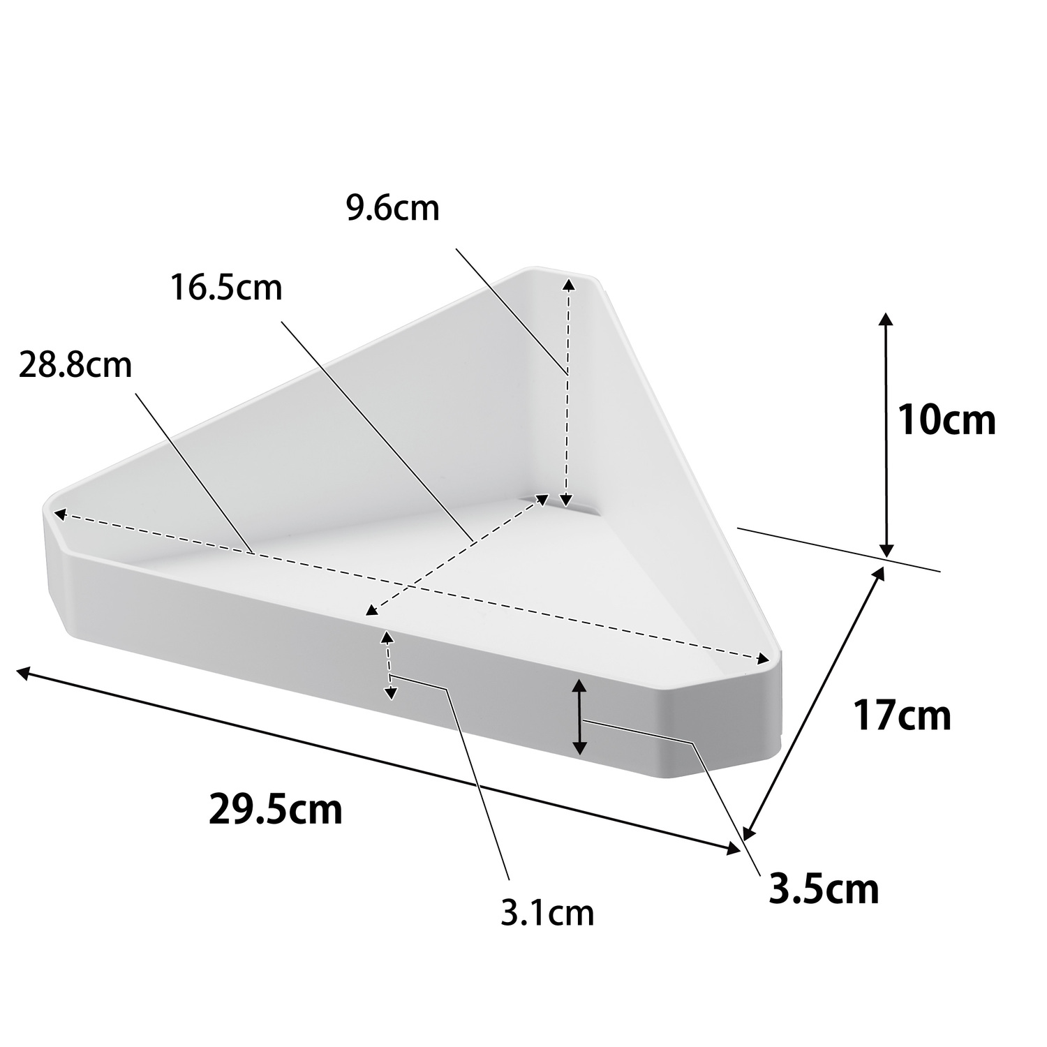 Tower Reversible Magnetic Bathroom Corner Rack Size Spec