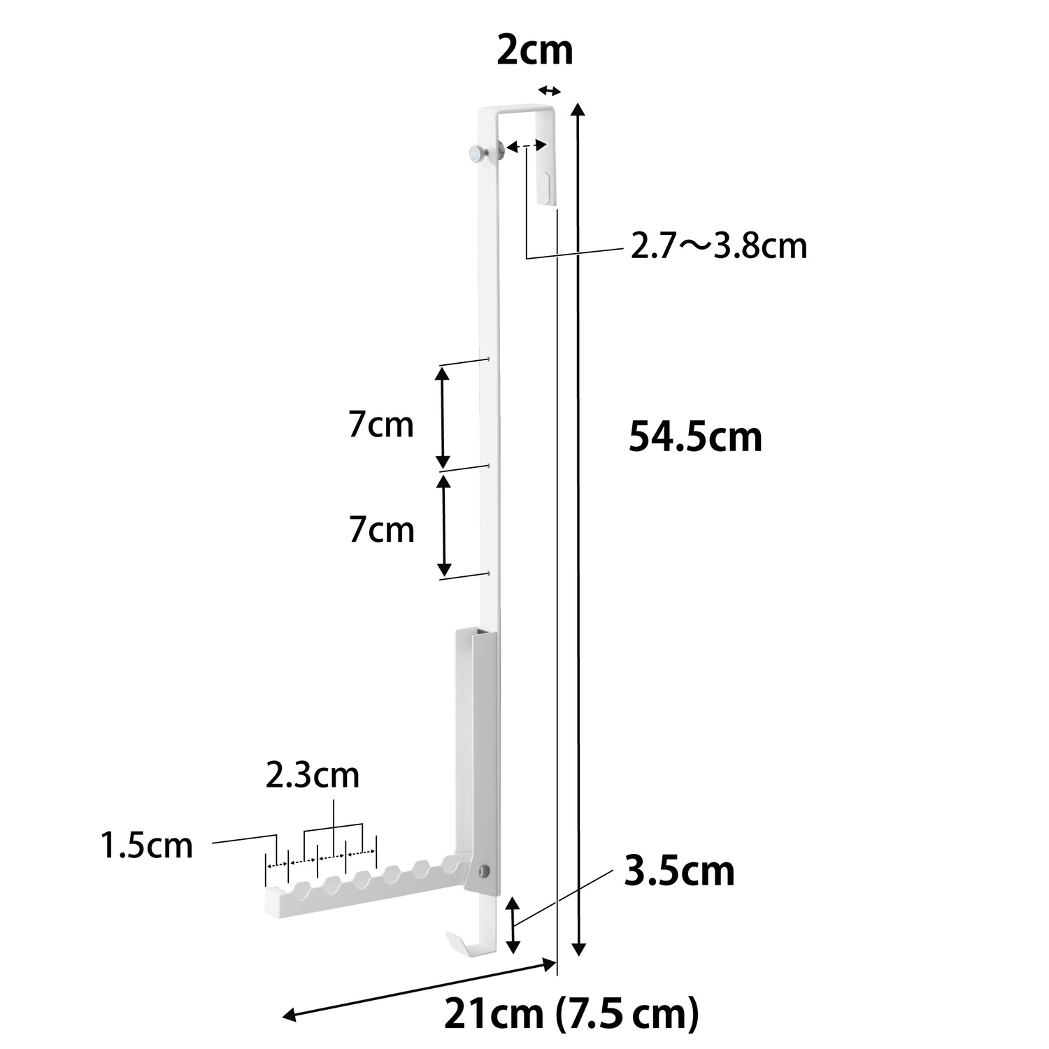 Tower Over-the-Door Steam-Ironing Hanger Size Spec