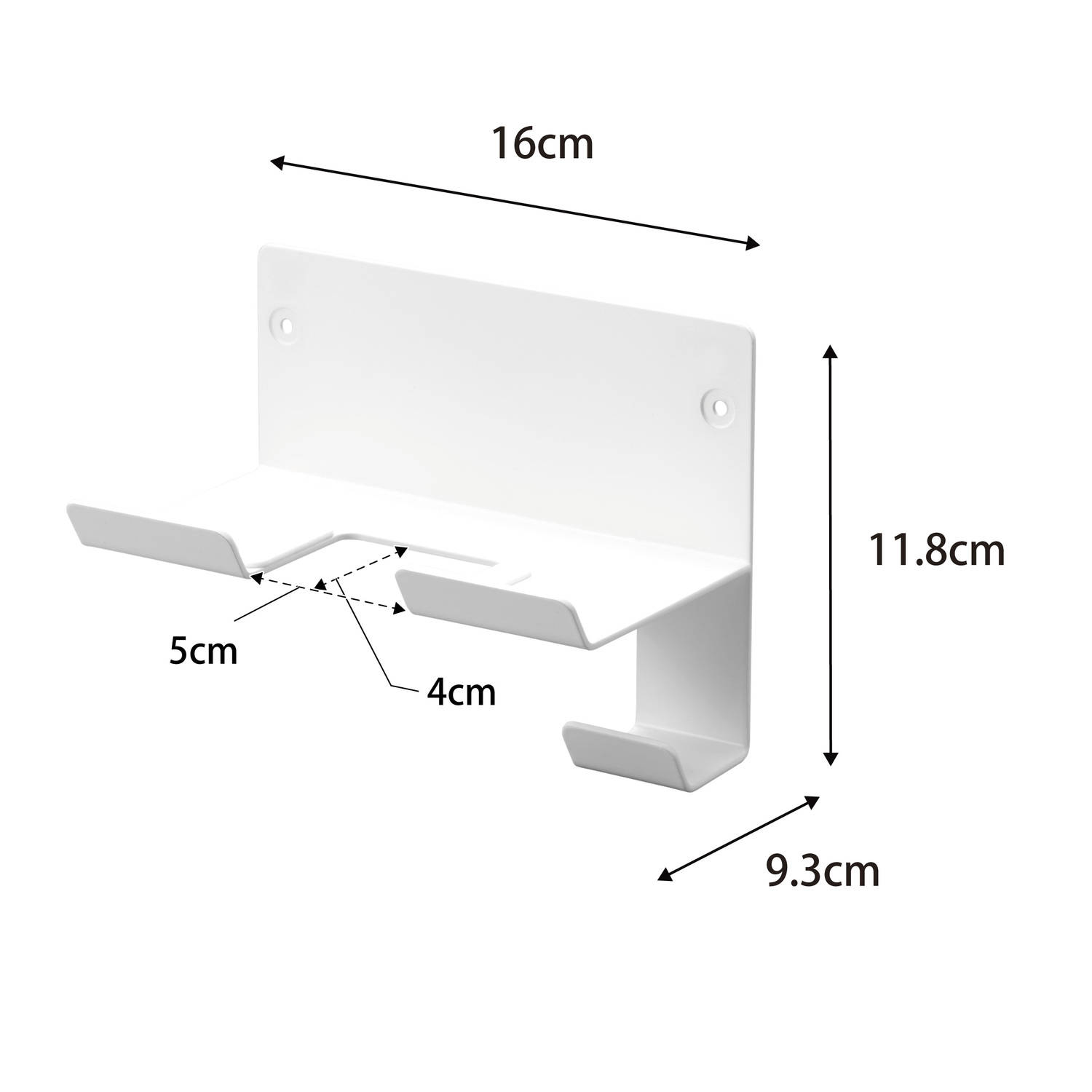 Tower Wall-Mounted Hair Dryer Holder Size Spec