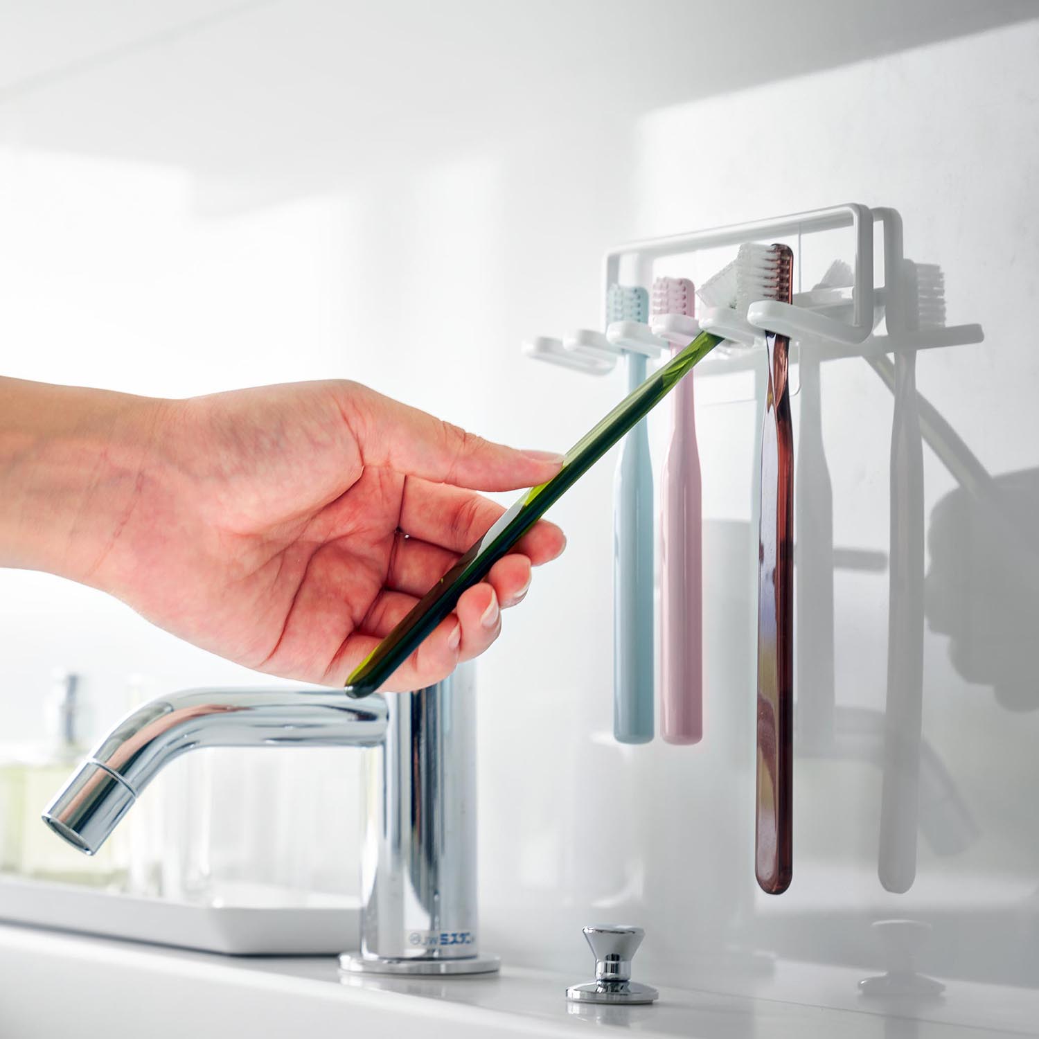 Tower Reusable Adhesive Toothbrush Holder