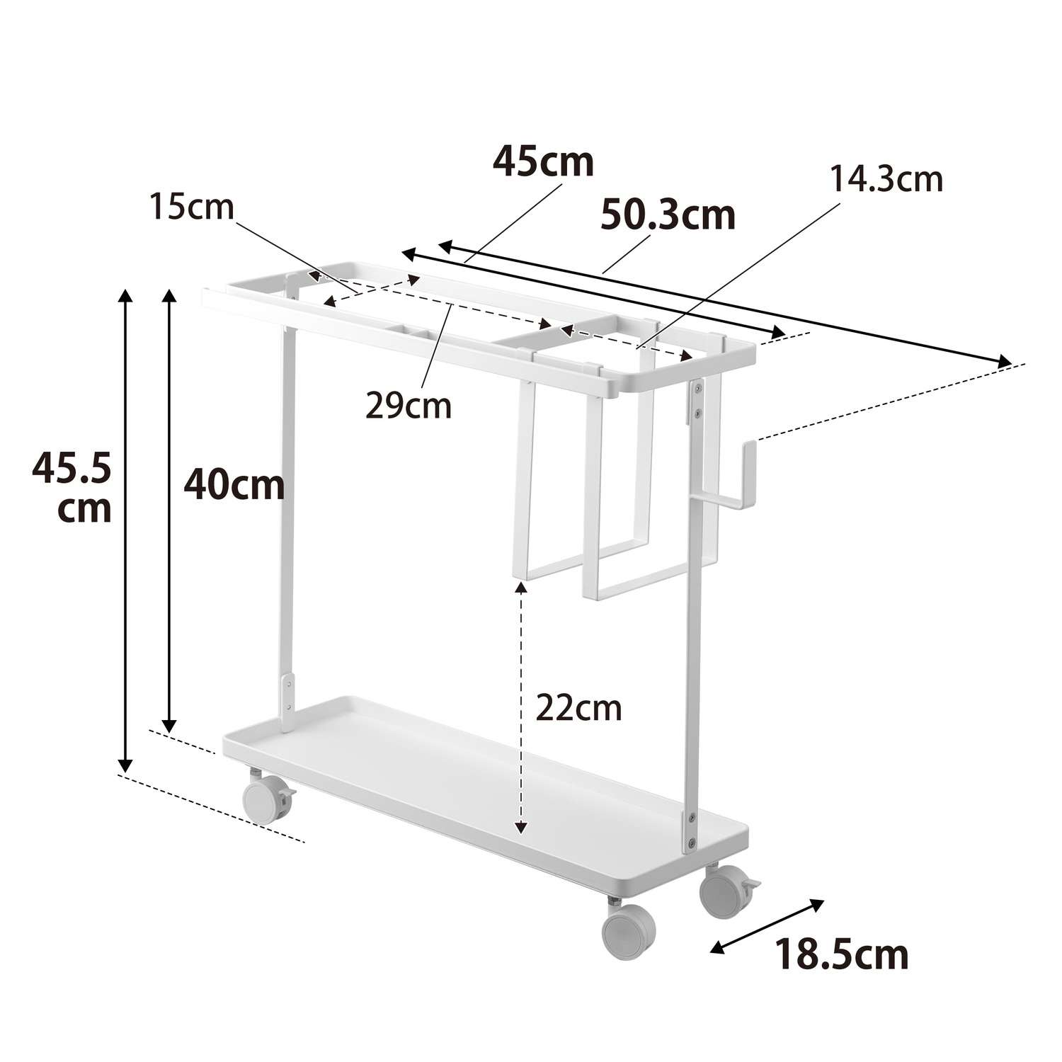 Tower Rolling Fitness Equipment Rack Size Spec