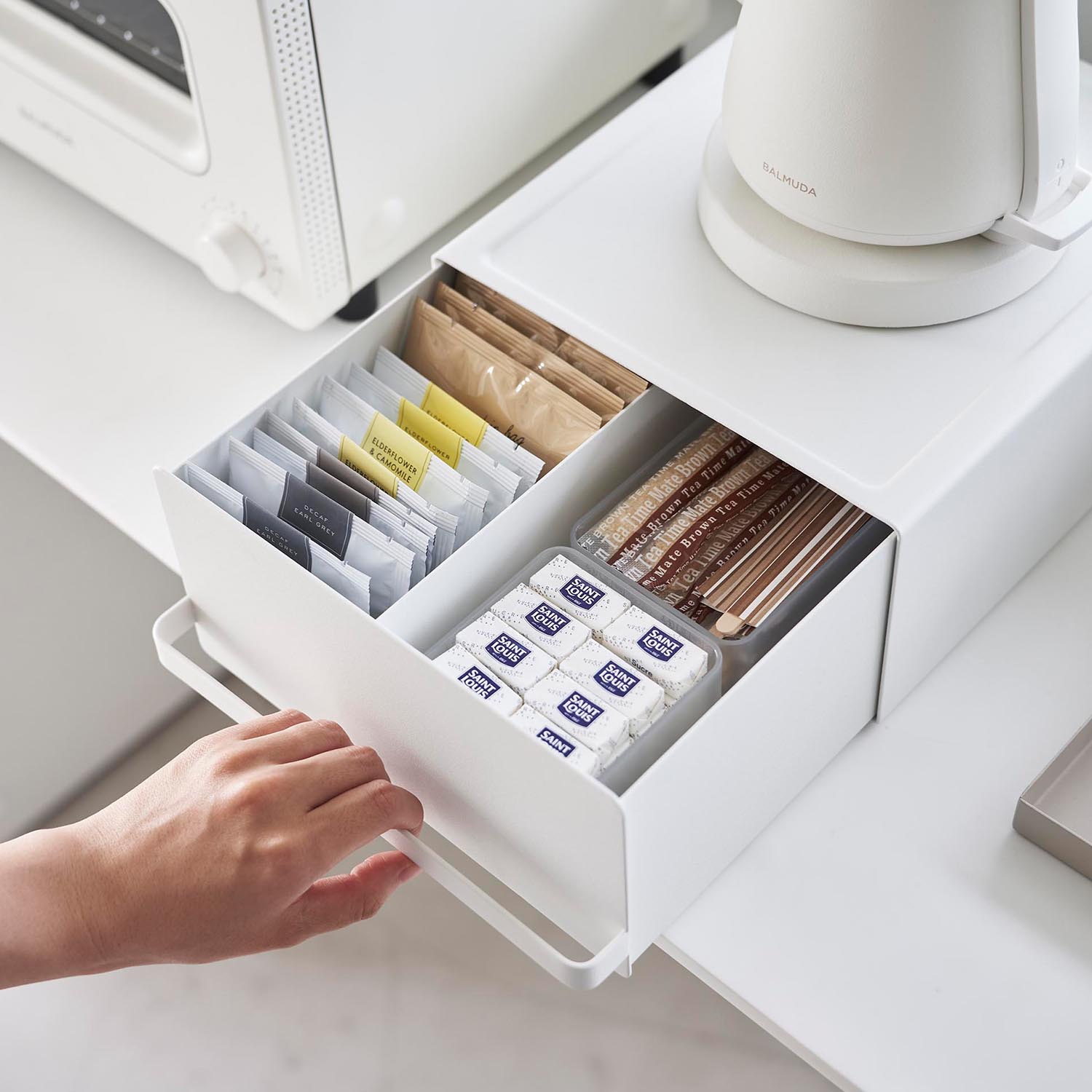 Tower Storage Rack With Drawer