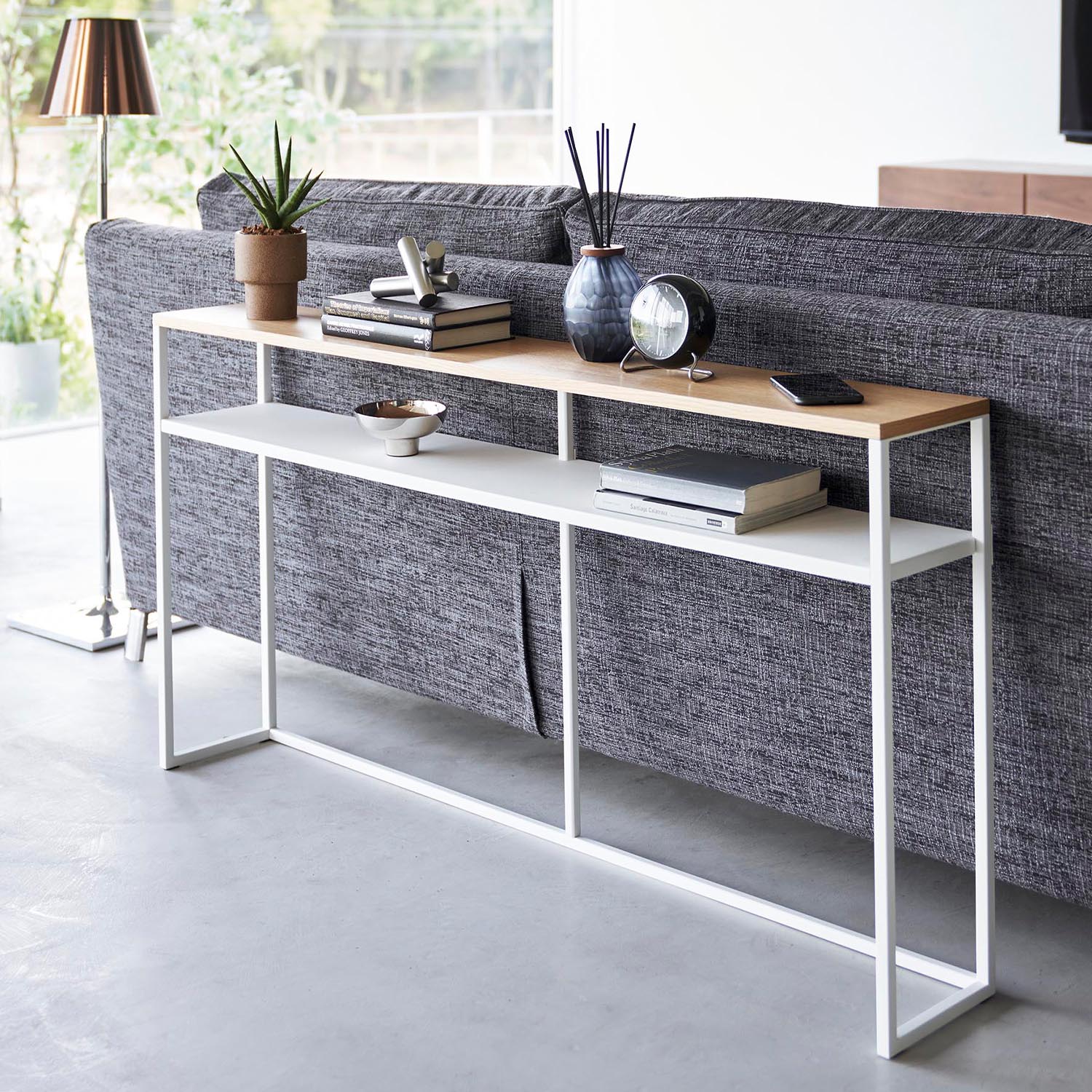 Tower Long Console Table With Shelf