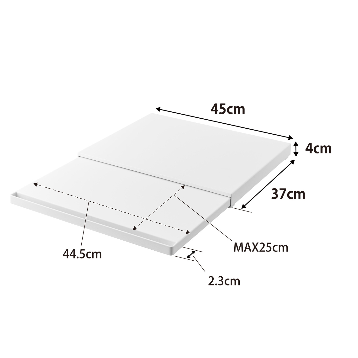 Tower Countertop Pull-Out Shelf Size Spec