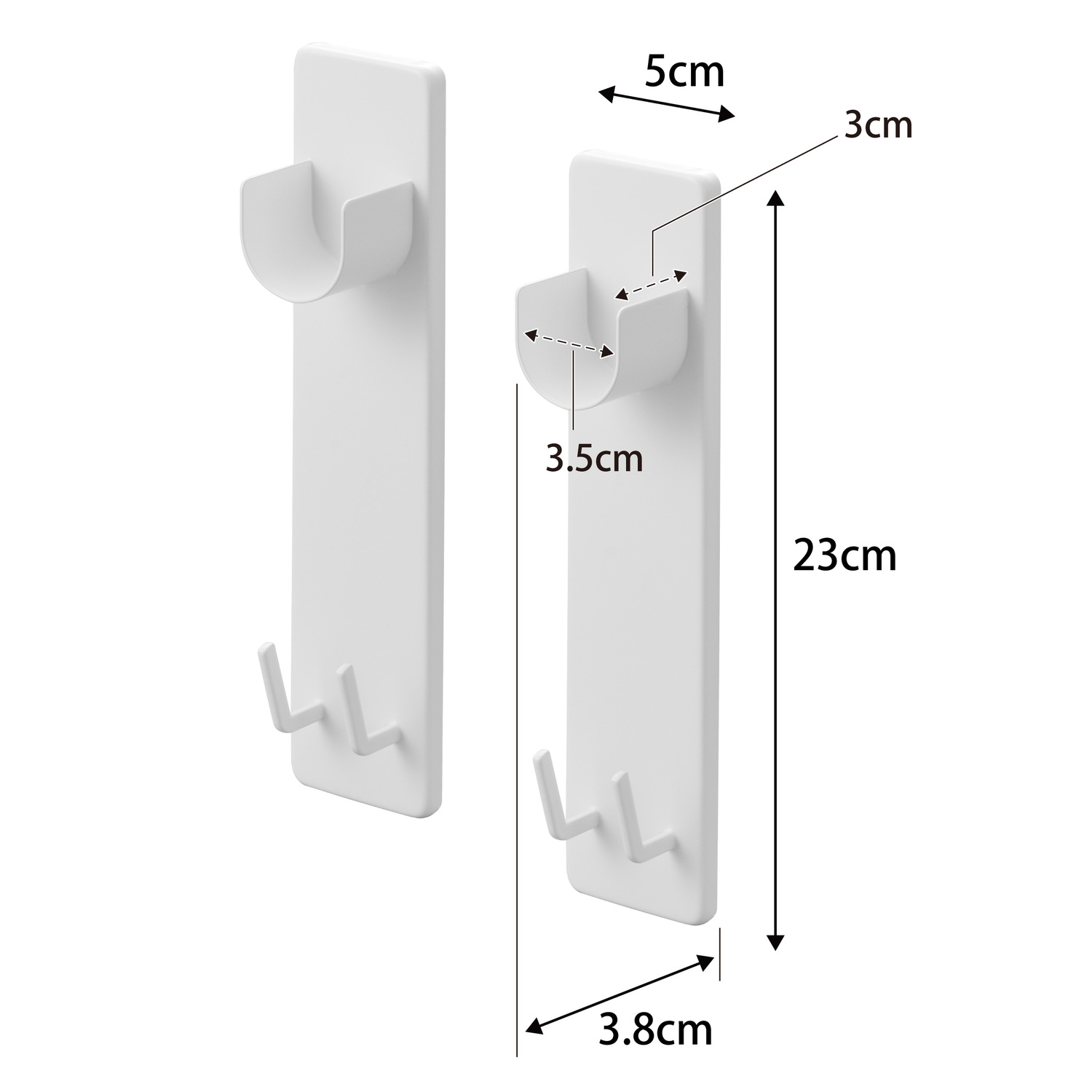 Tower Wall-Mounted Laundry Pole Holder Size Spec