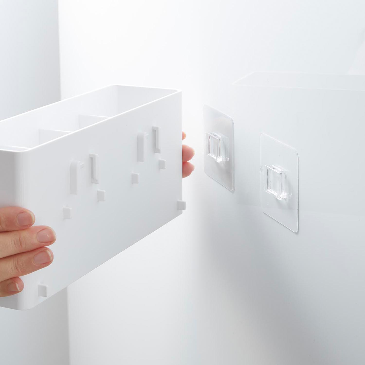 Plate Self Adhesive Storage Caddy - Sectioned