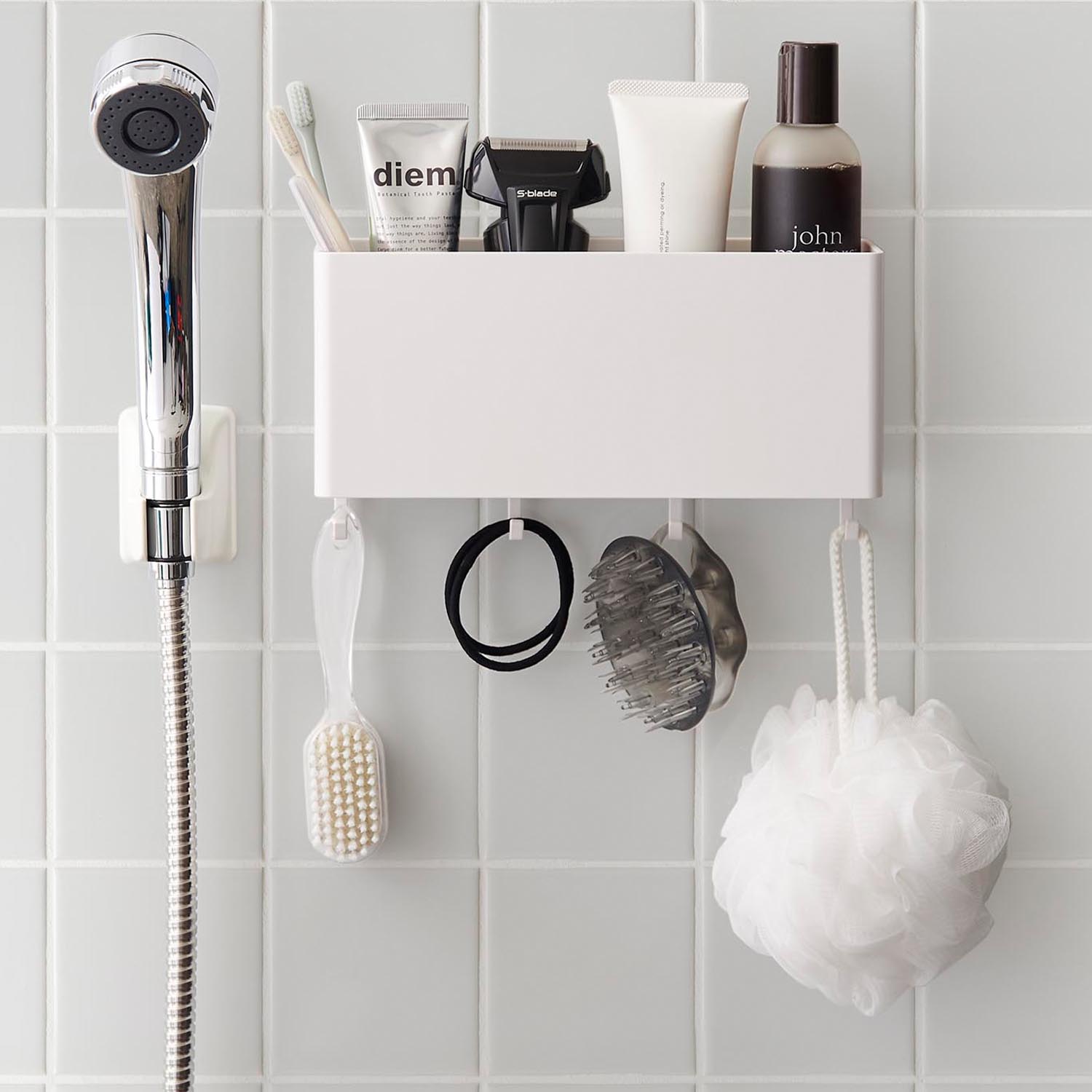 Mist Self Adhesive Storage Caddy - Sectioned