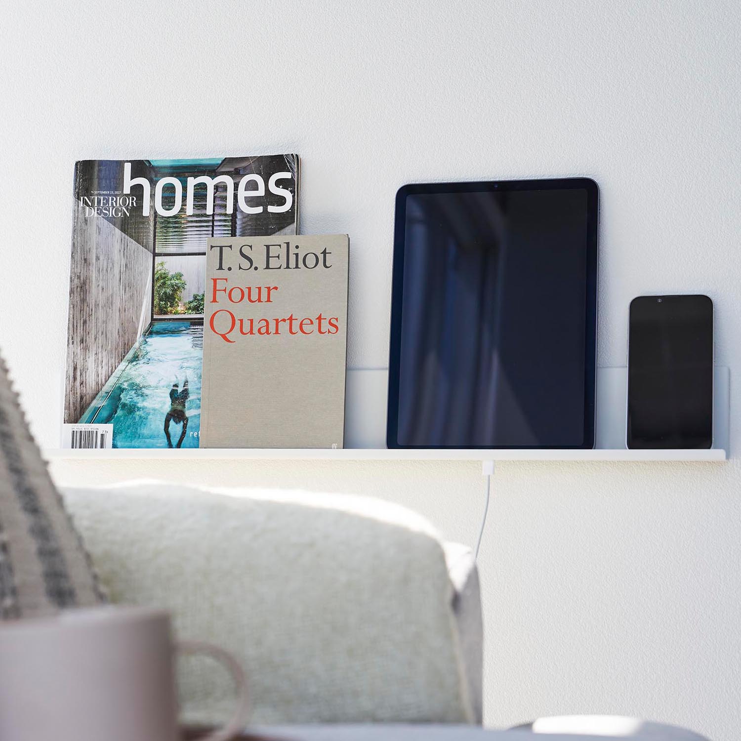 Tower Wall-Mounted Tablet Shelf