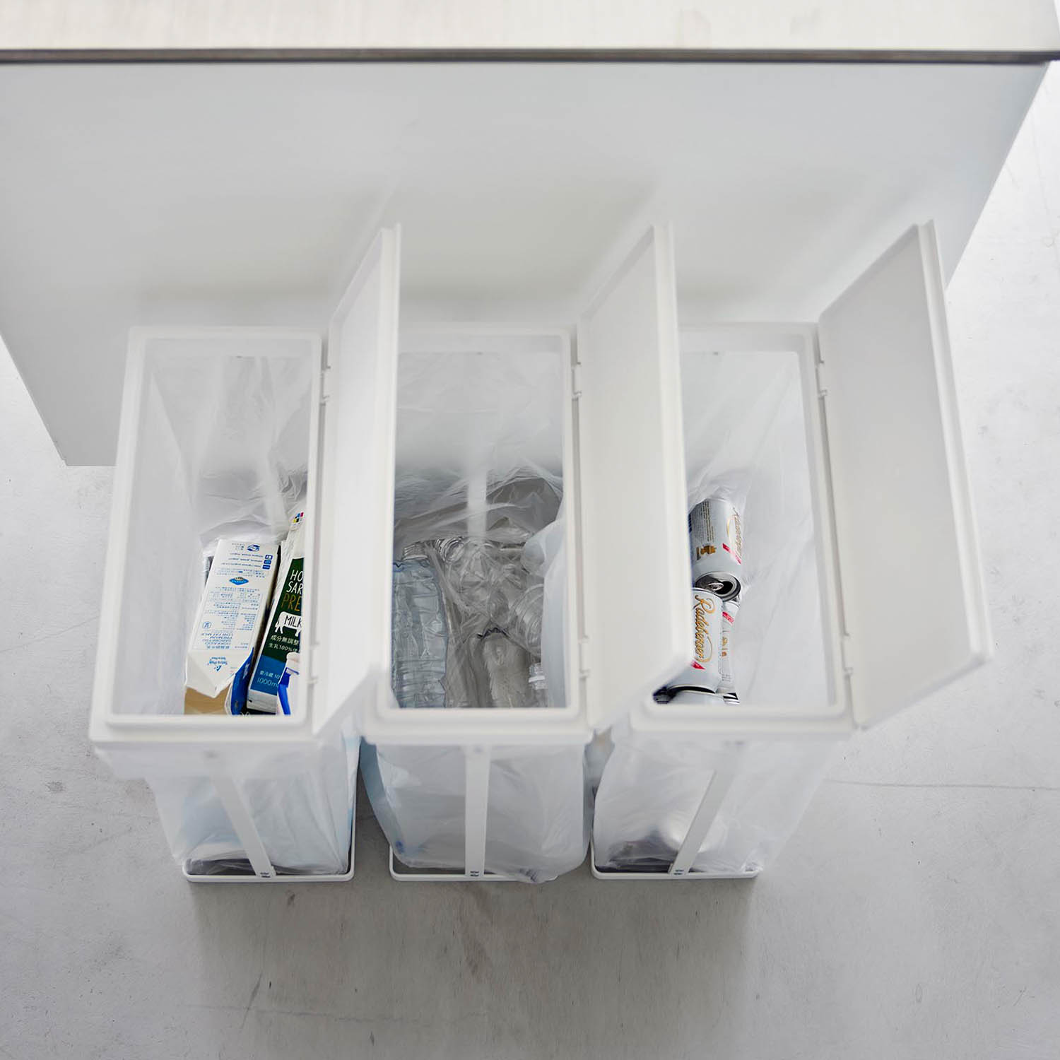 Tower Rubbish Bag Holder With Horizontal Lid - 2-Set