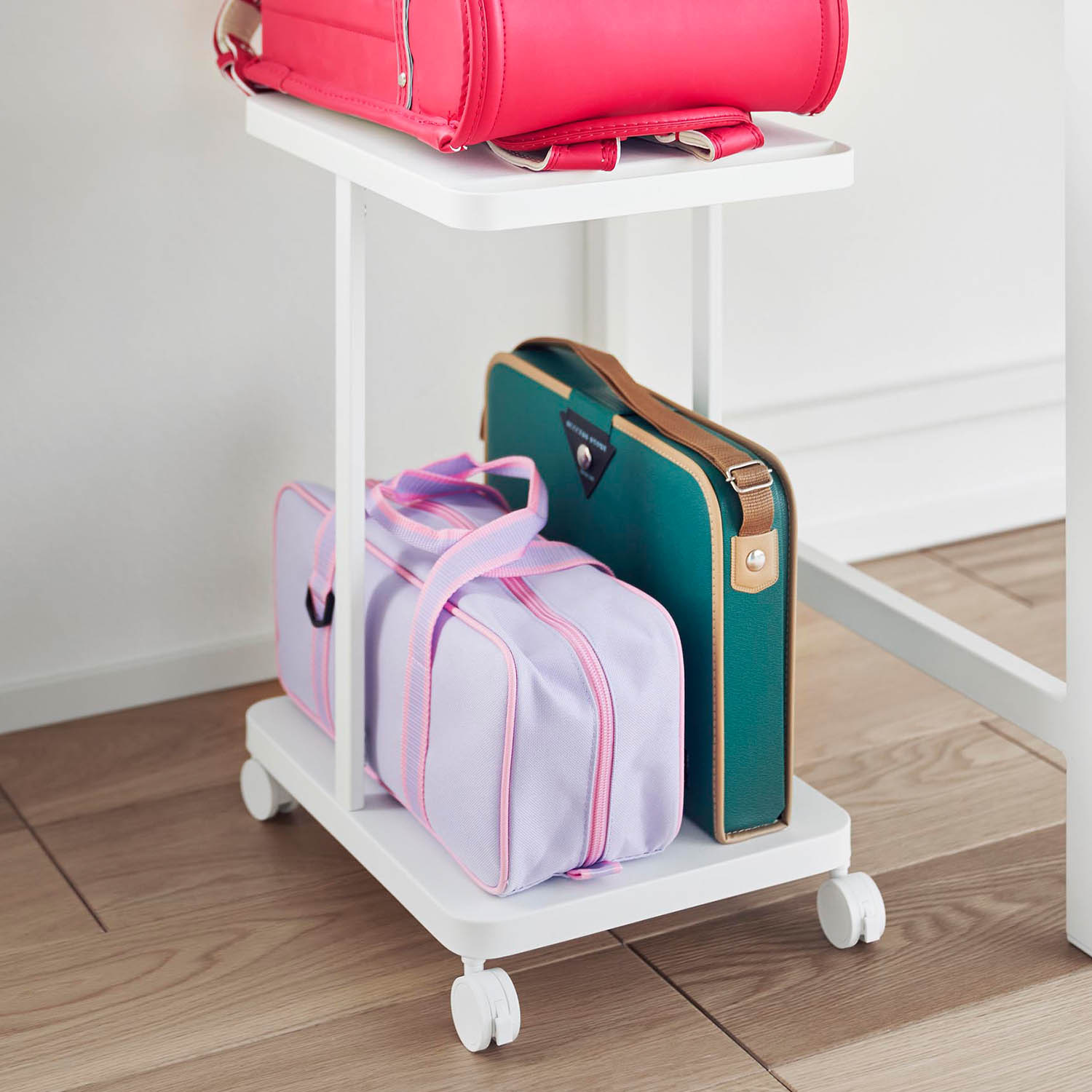 Tower Two-Tier Rolling School Backpack & Supply Rack