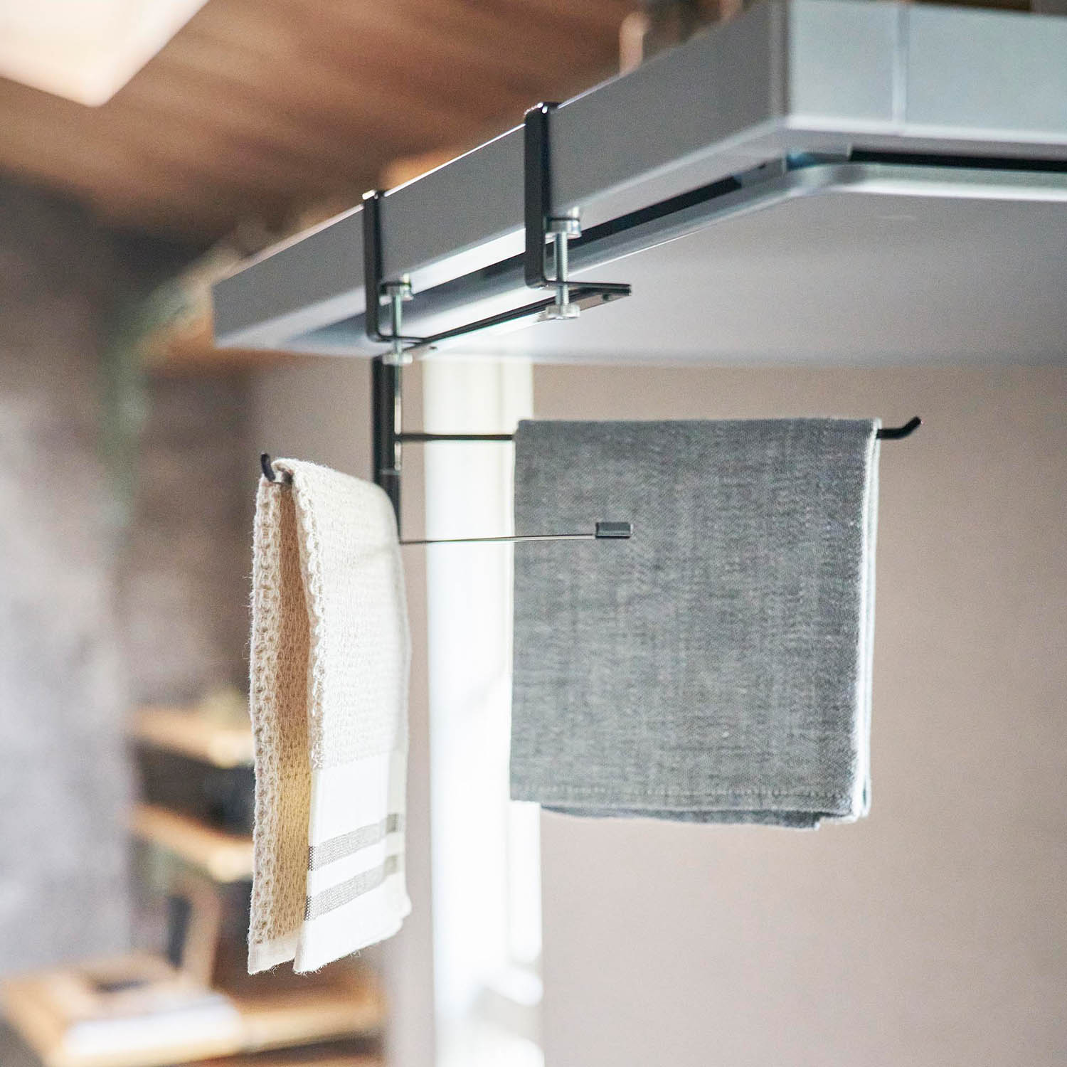 Tower Range Hood Hanging Adjustable Towel Rack