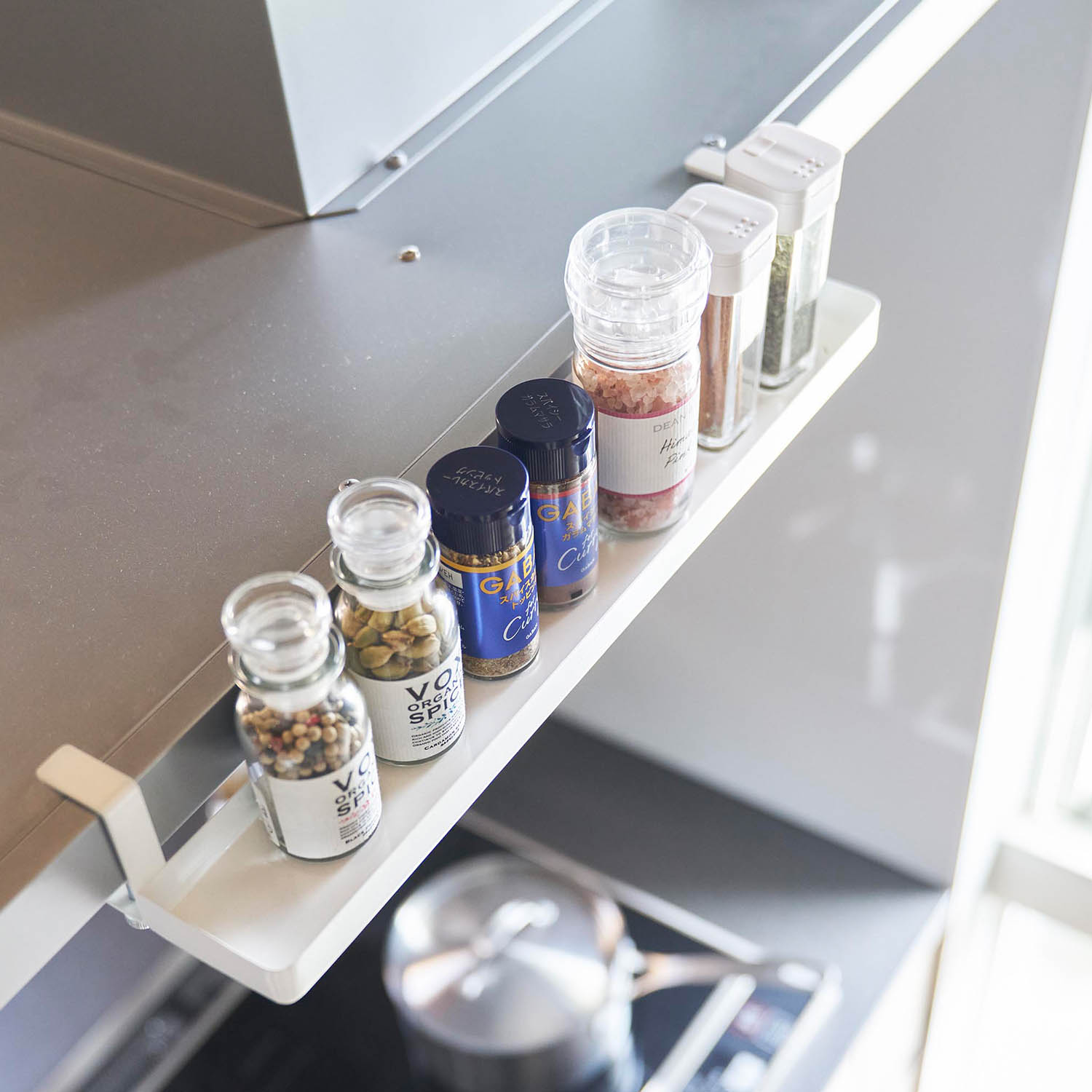 Tower Range Hood-Mounted Spice Rack