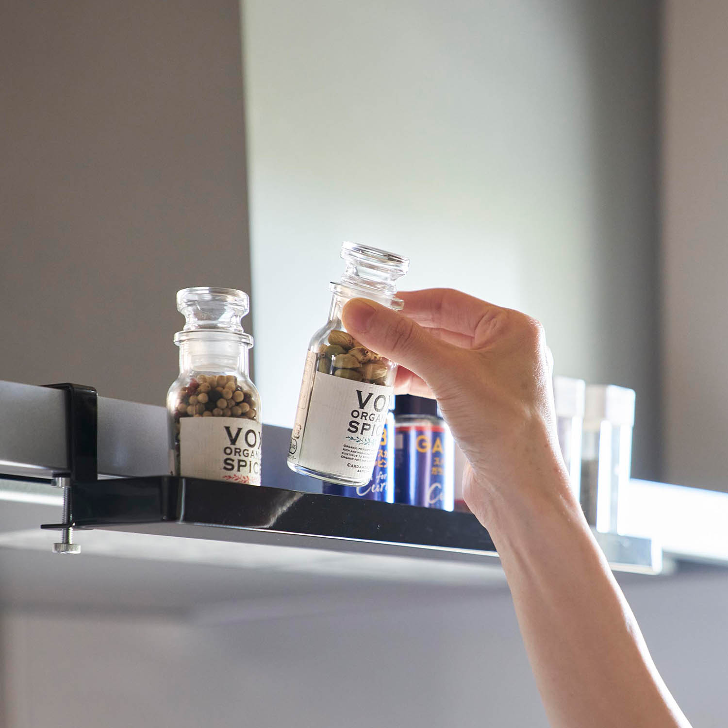 Tower Range Hood-Mounted Spice Rack