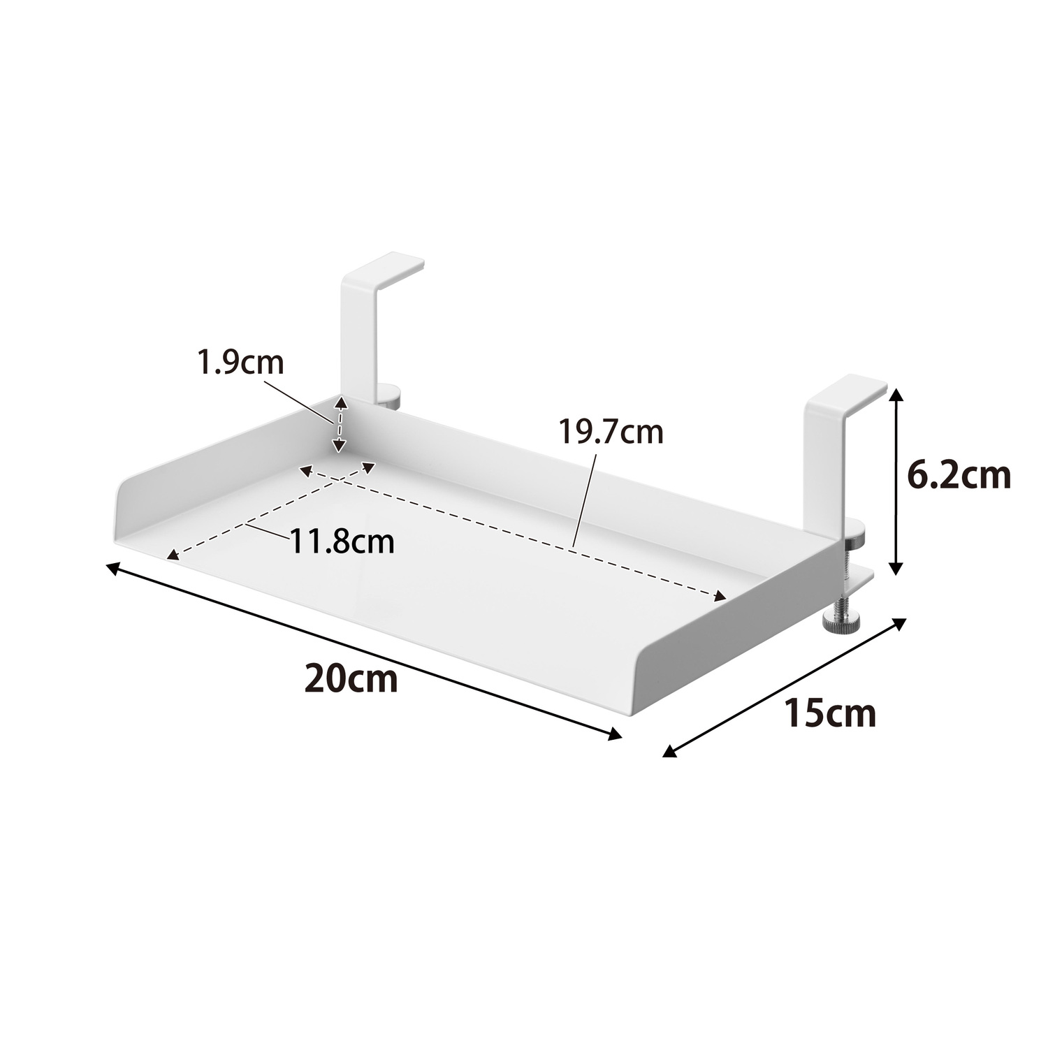 Tower Range Hood-Mounted Seasonings Rack Size Spec