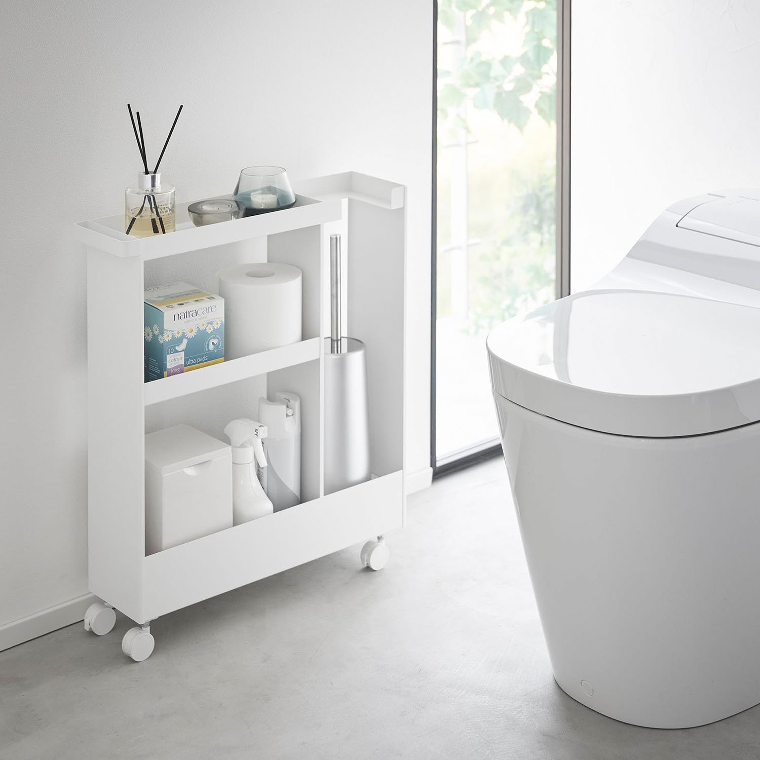 Tower Three-Tier Bathroom Storage Cart