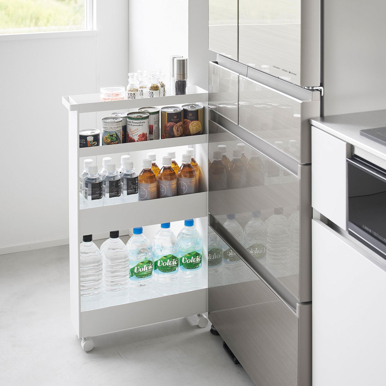 Tower Four-Tier Rolling Storage Cart