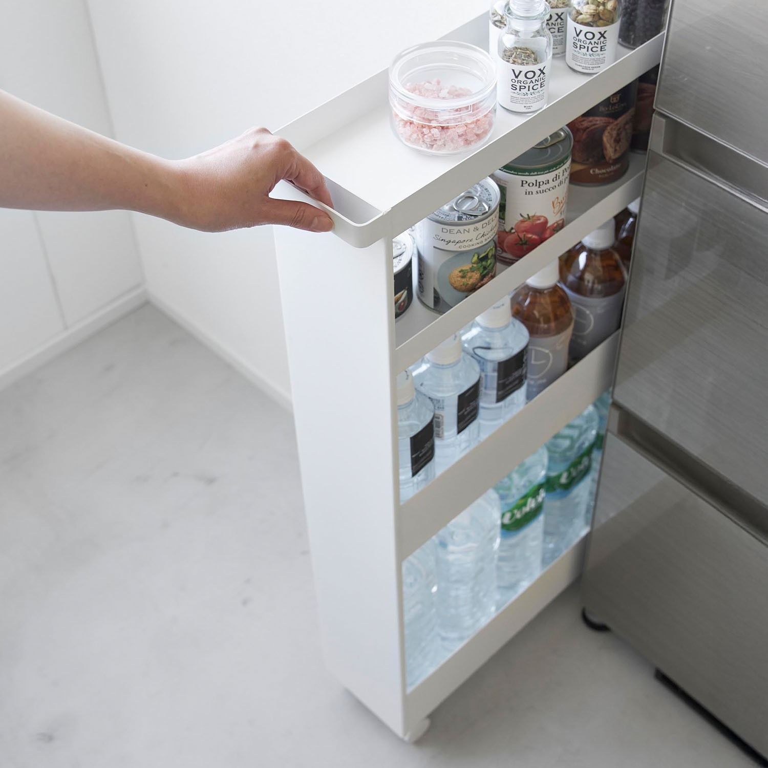 Tower Four-Tier Rolling Storage Cart