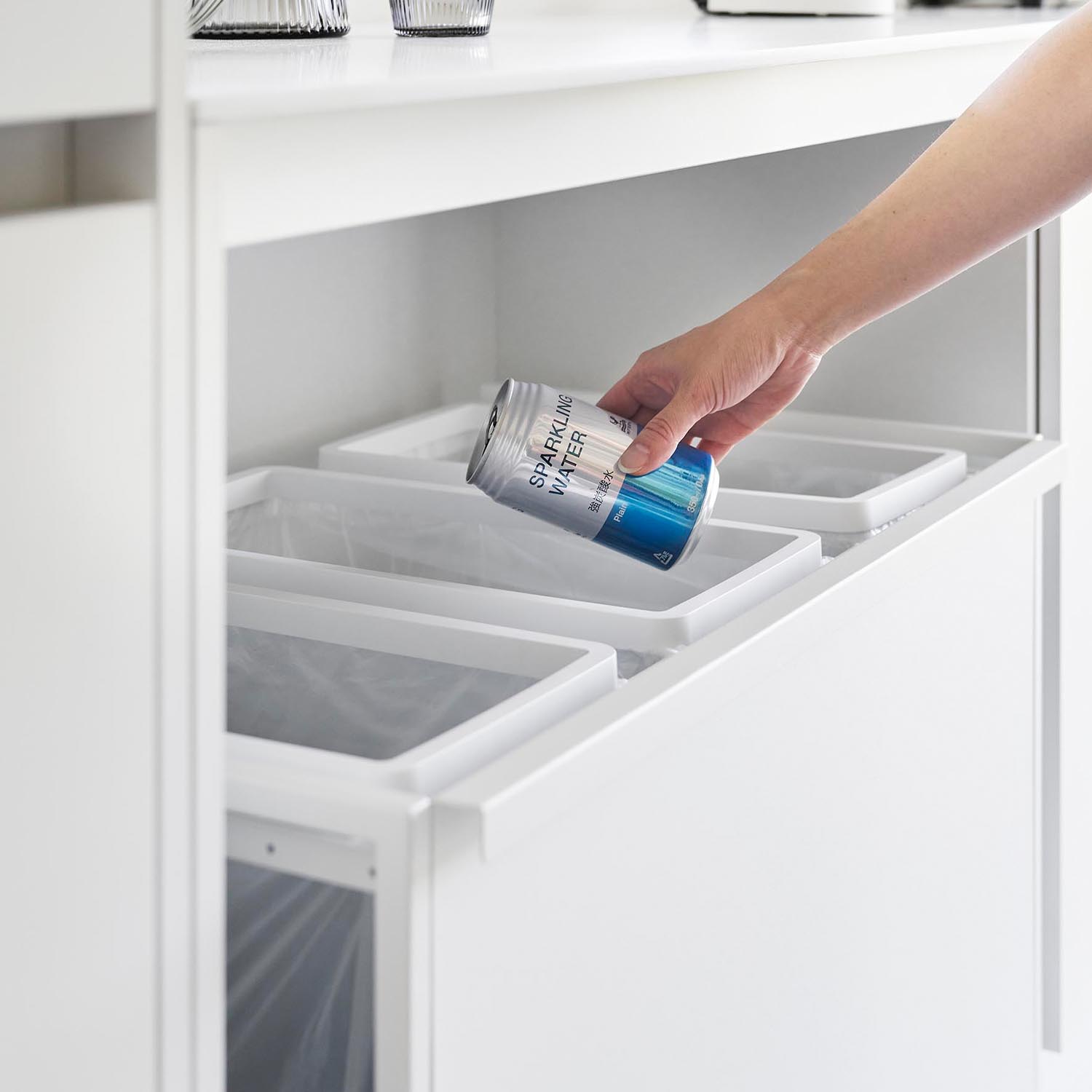 Tower Three-Compartment Recycling Cart [45L]