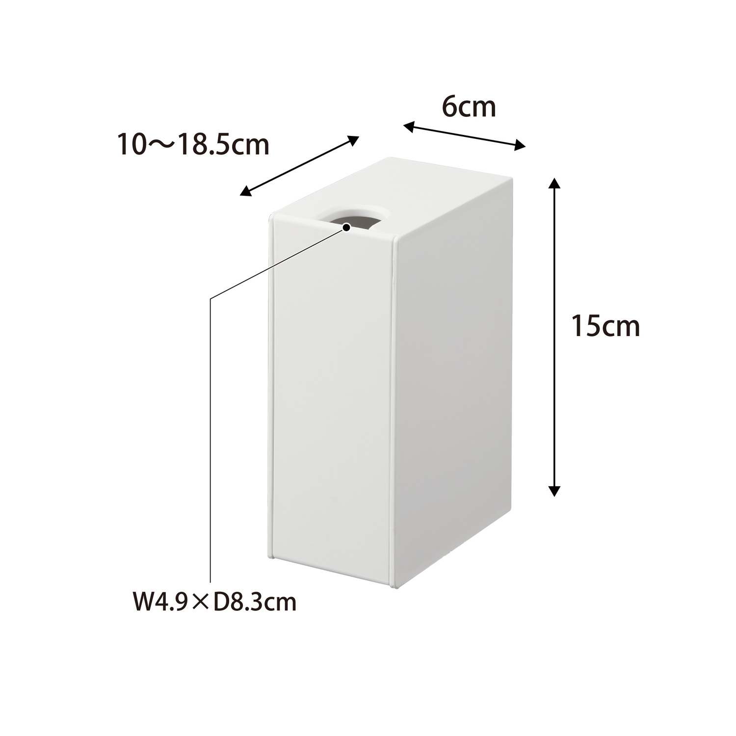 Tower Wall-Mounted Flushable Toilet Brush Holder Size Spec