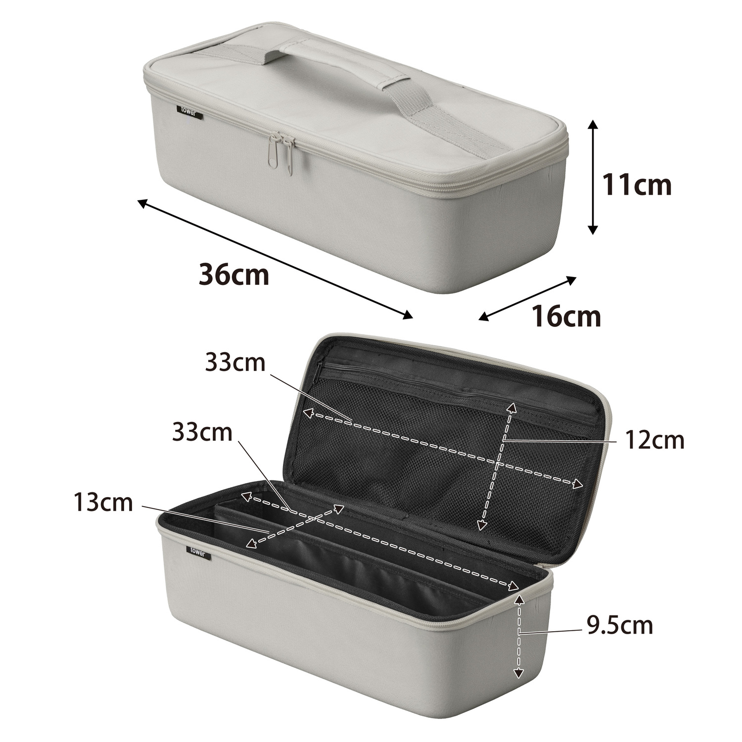 Tower Tool Bag With Dividers Size Spec