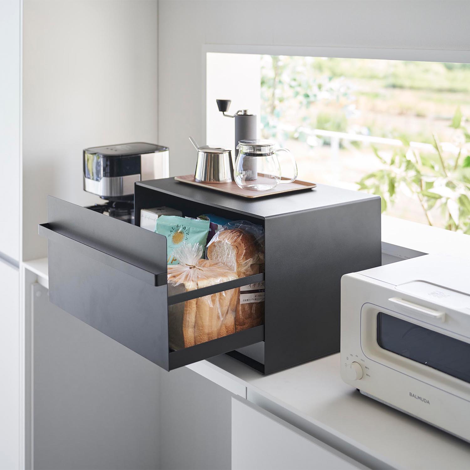 Tower Two-Tier Bread Box With Drawers