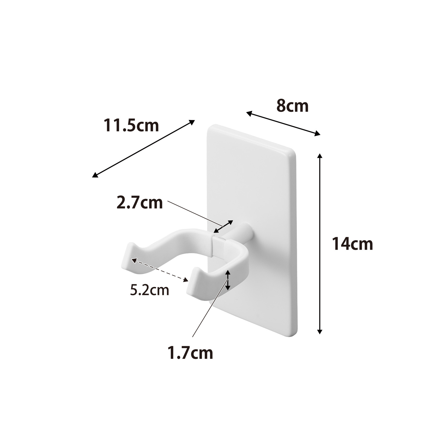 Tower Wall-Mounted Guitar Holder Size Spec