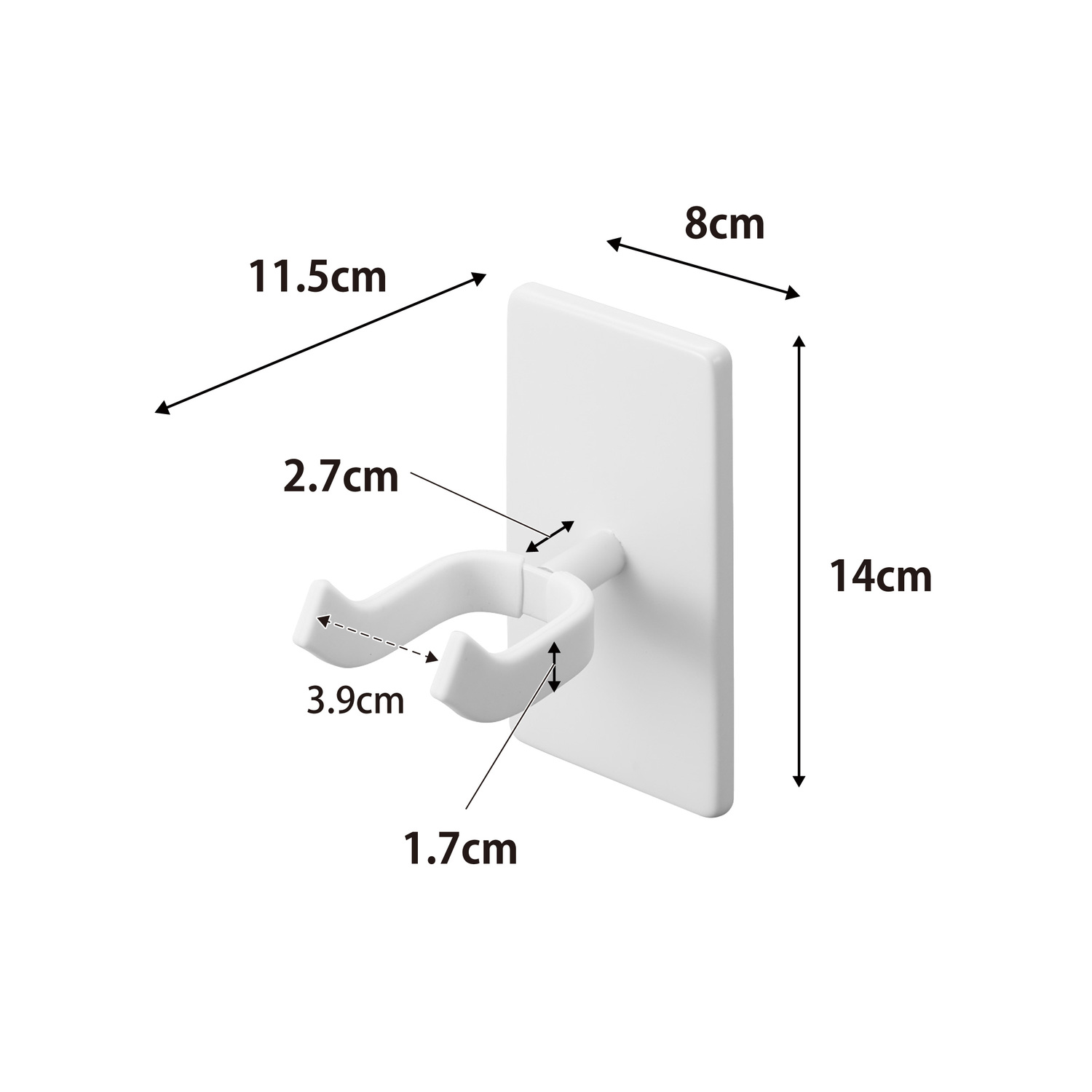 Tower Wall-Mounted Ukulele Holder Size Spec