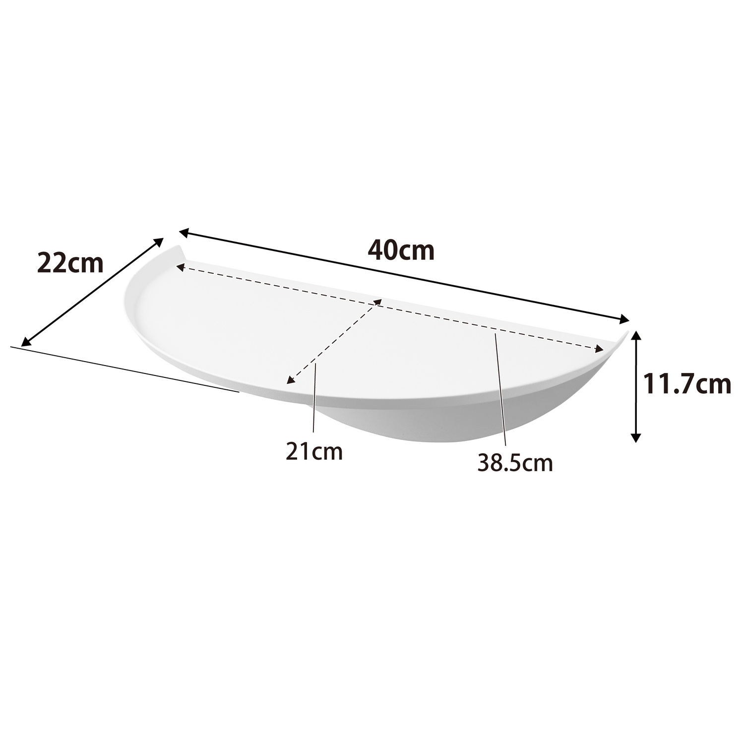 Tower Wall-Mounted Side Table Size Spec