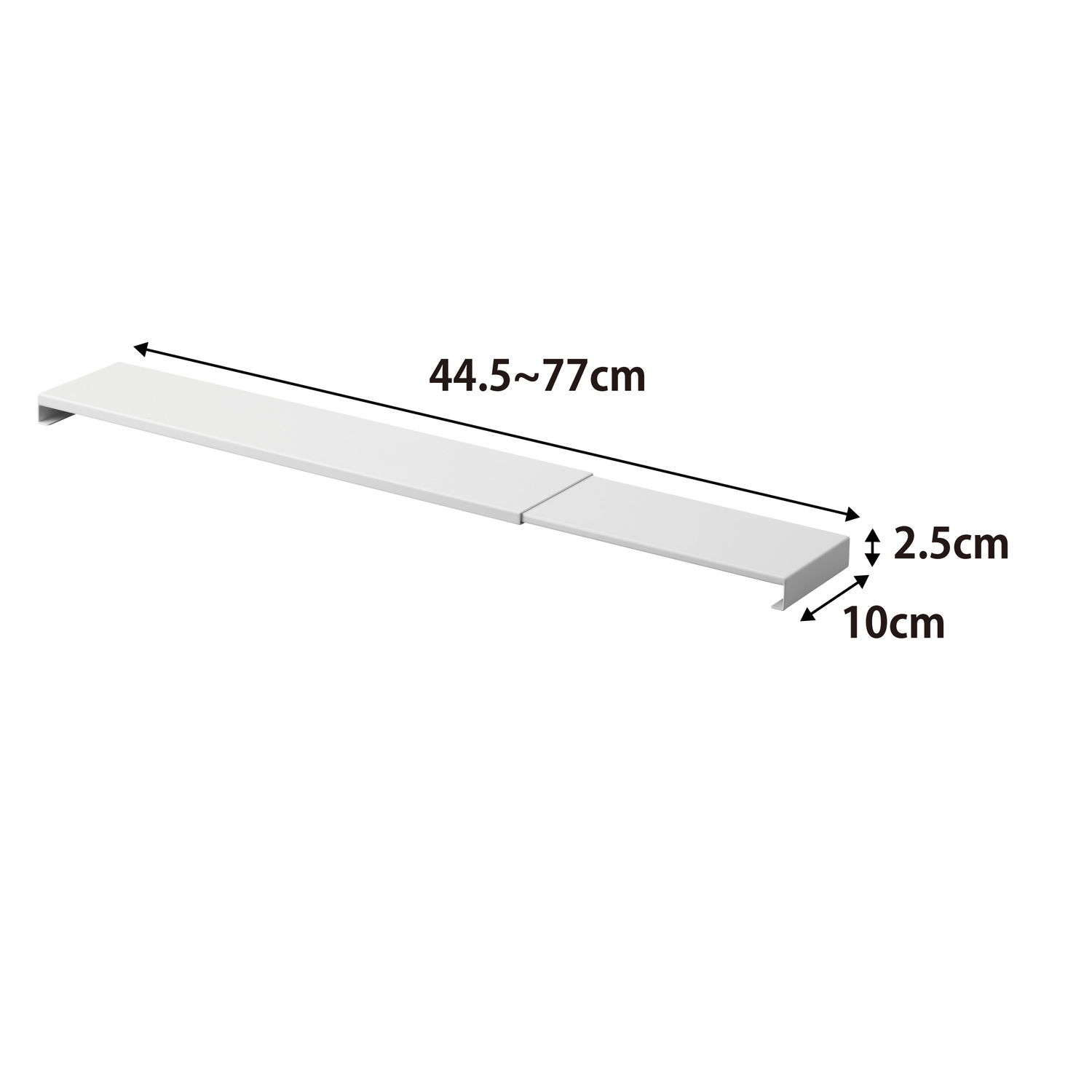 길이 조절 가능한 가스렌지 환기구 플랫형 커버 플레이트 화이트 Size Spec