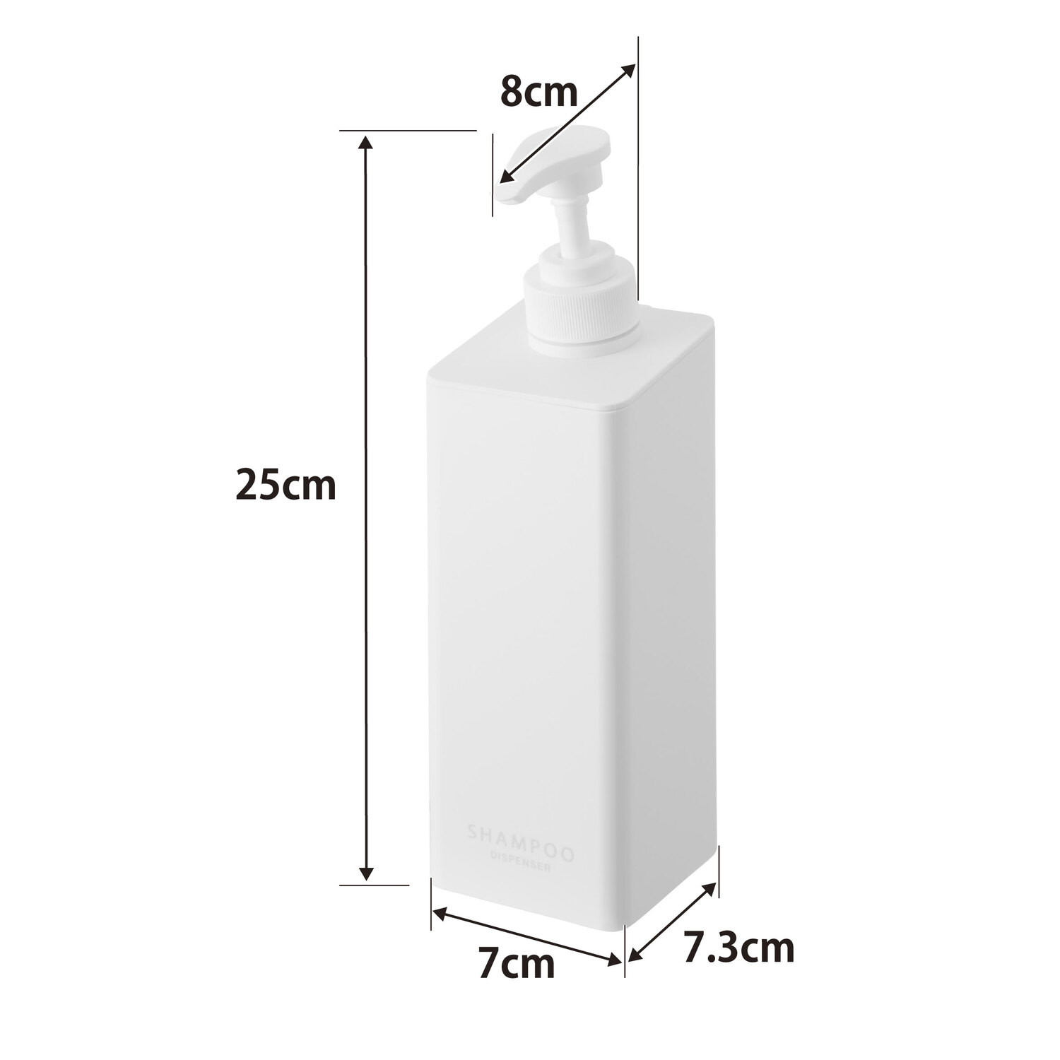 자석 부착식 샴푸 디스펜서 타워 Size Spec