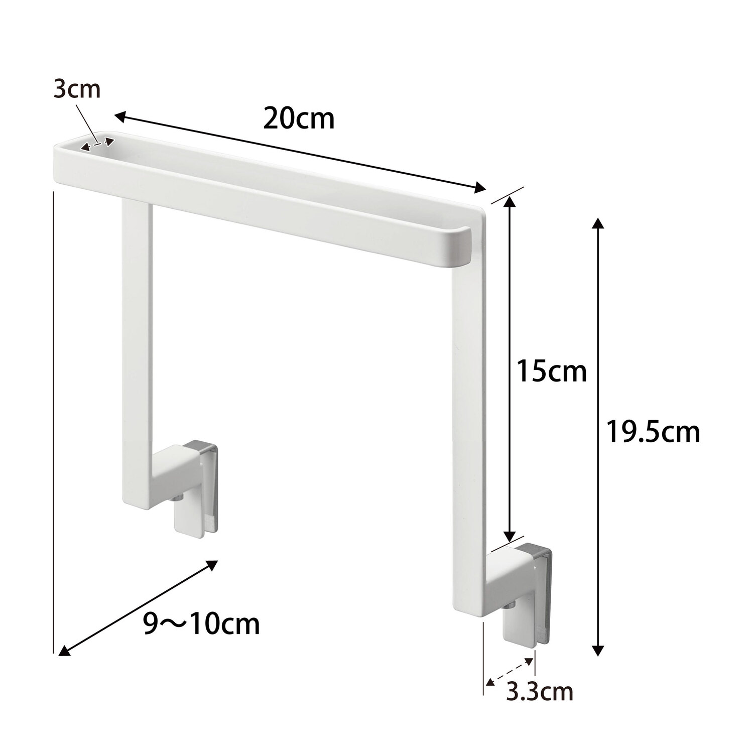 Tower Cabinet Door Towel Hanger [15cm] Size Spec