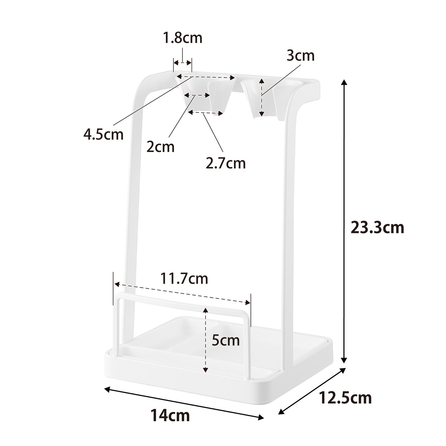 냄비 뚜껑 & 핸드 블렌더 스탠드 트레이 포함 타워 Size Spec