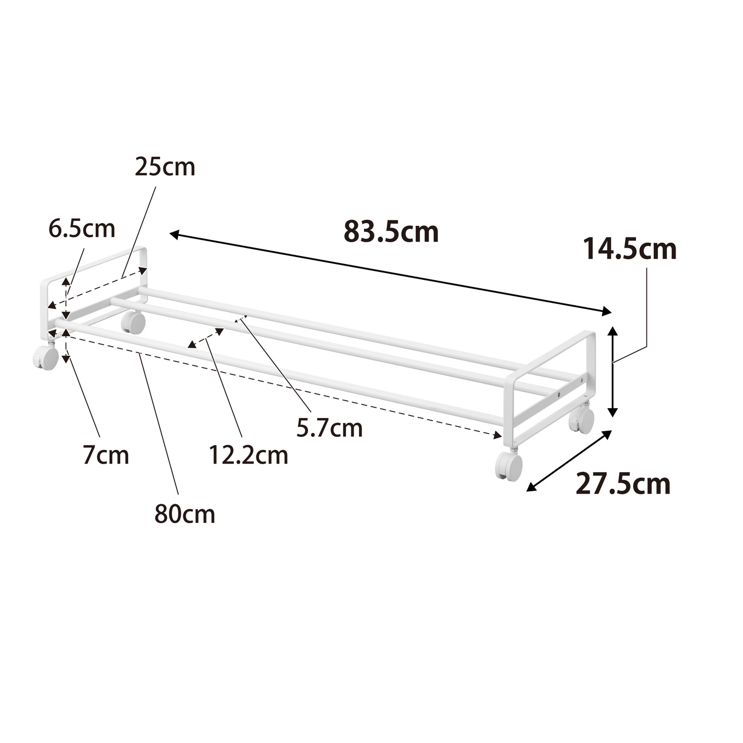 Tower Rolling Shoe Rack Size Spec