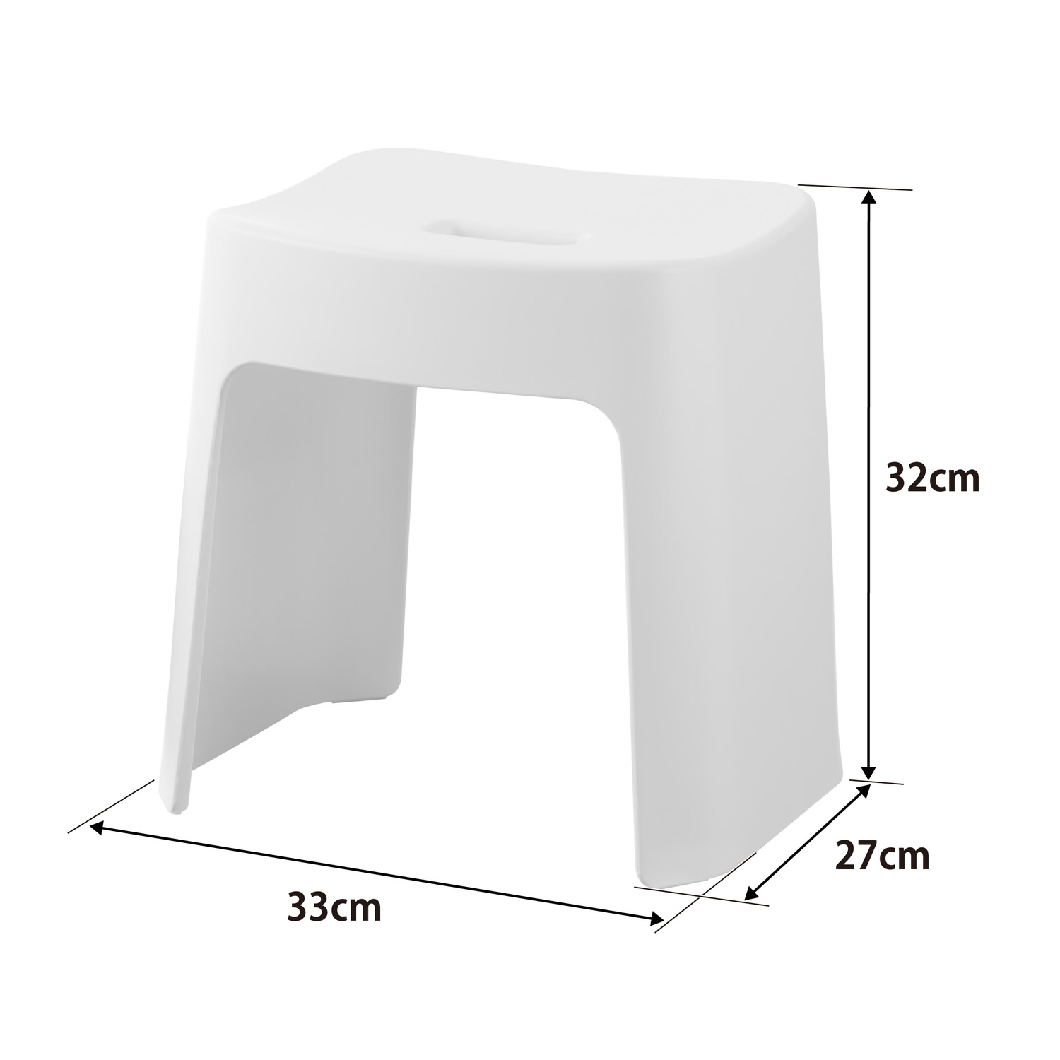 Tower Easy-Wash Magnetic Bath Stool [32cm] Size Spec