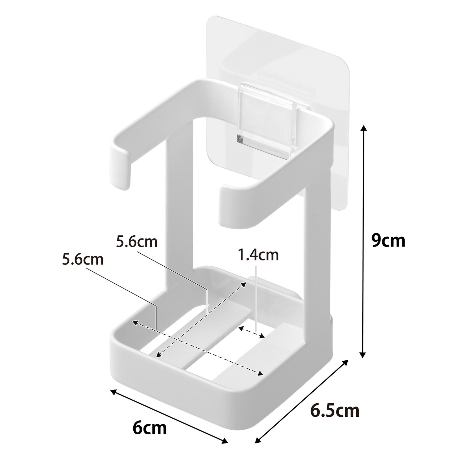 Tower Self-Adhesive Skincare Goods Storage Rack Size Spec