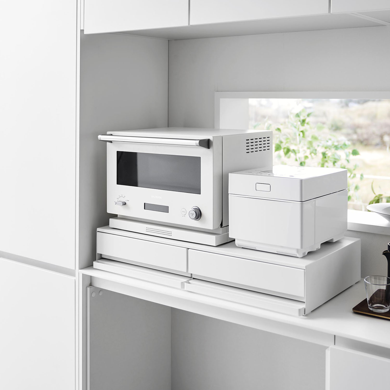 Tower Under-Appliance Drawer And Pull-Out Shelf - W80