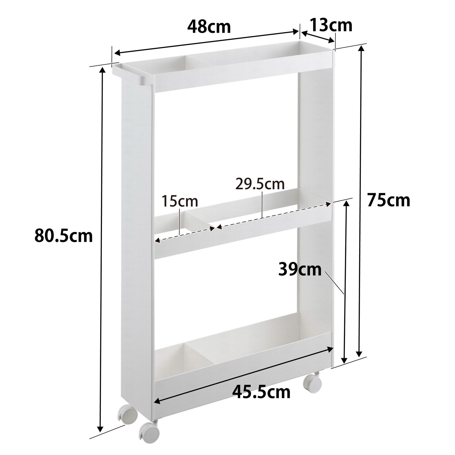 Tower Rolling Cart For Long Items Size Spec
