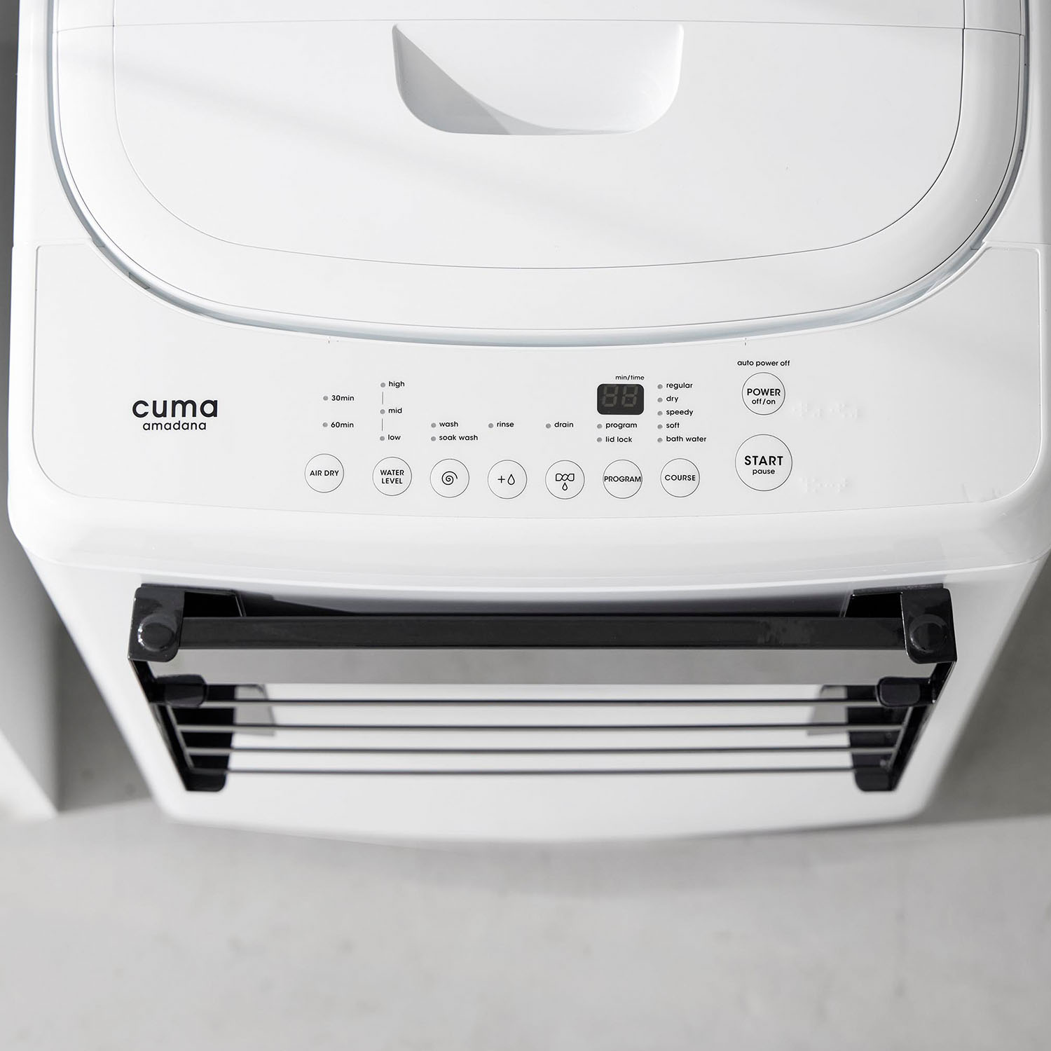 Tower Washing Machine-Side Magnetic Folding Shelf - Two-Tier