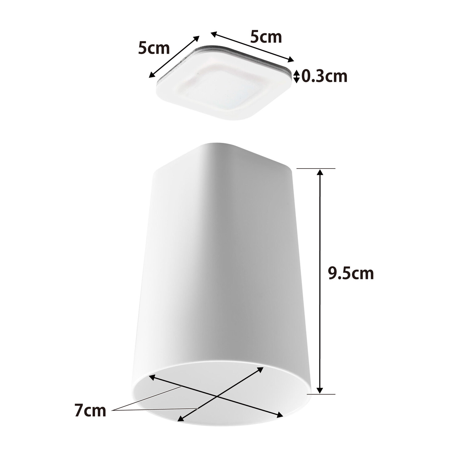 Tower Adhesive-Mounted Under-Cabinet Magnetic Tumbler Size Spec