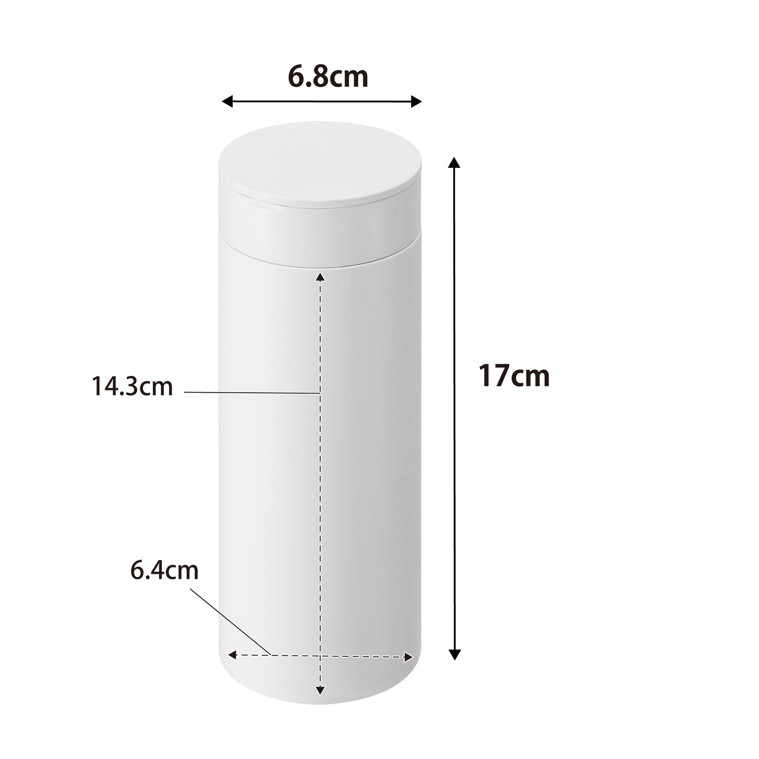 Tower Cylindrical Mini Rubbish Bin With Lid Size Spec