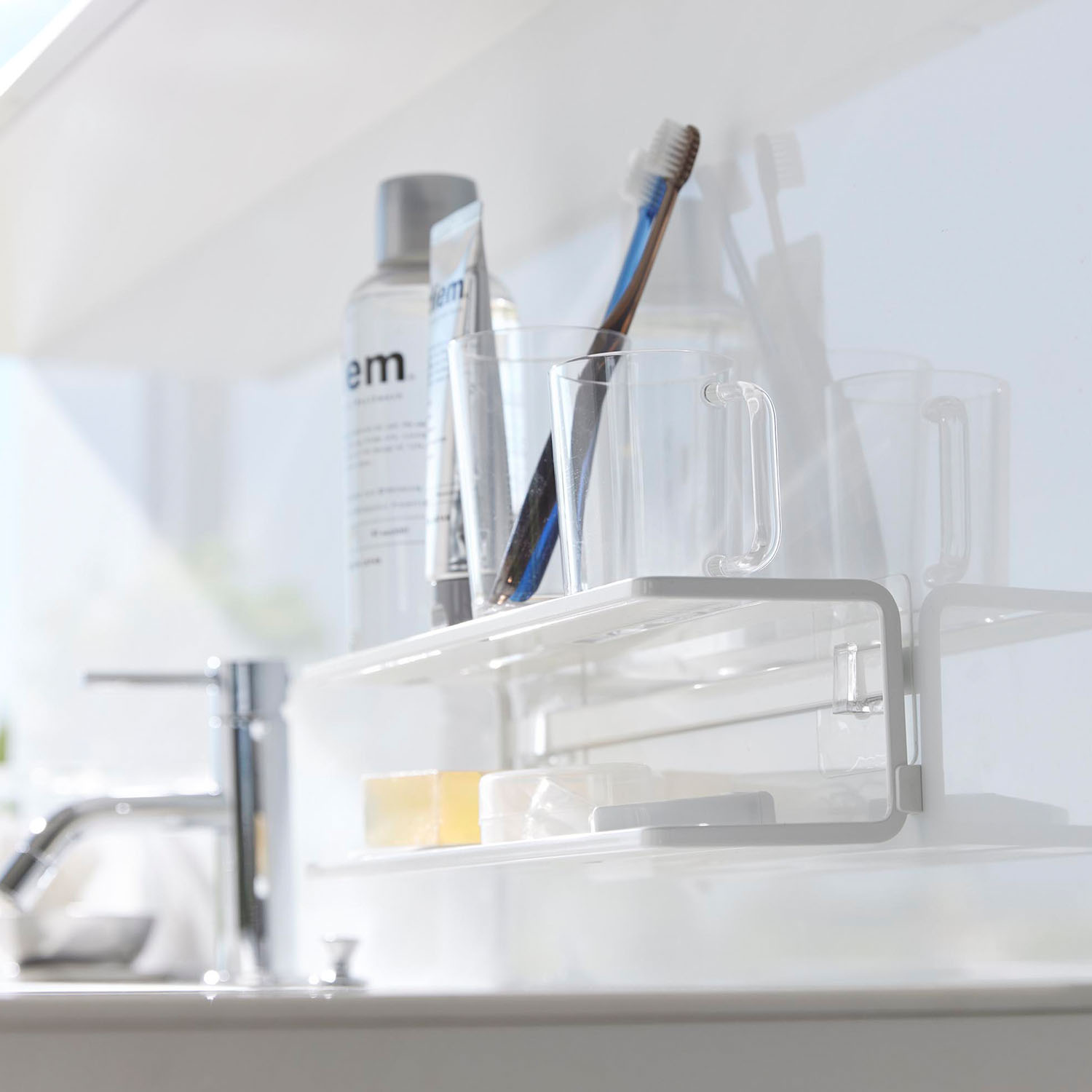 Tower Two-Tier Self-Adhesive Toiletries Rack